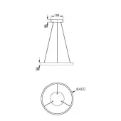 Подвесная люстра Rim MOD058PL-L22BS3K