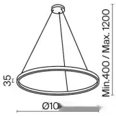 Подвесная люстра Rim MOD058PL-L54W3K