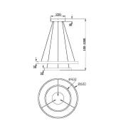 Подвесная люстра Rim MOD058PL-L55W3K
