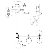 Подвесная люстра Ring MOD013PL-06B