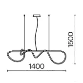 Подвесная люстра Tau MOD166PL-L30G3K