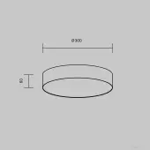 Припотолочная люстра Zon C032CL-36W4K-RD-W