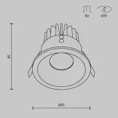 Точечный светильник Zoom DL034-L12W4K-B